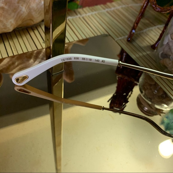 Chloe Petrol Gradient Wendy Round Gold Sunglasses - Picture 7 of 11